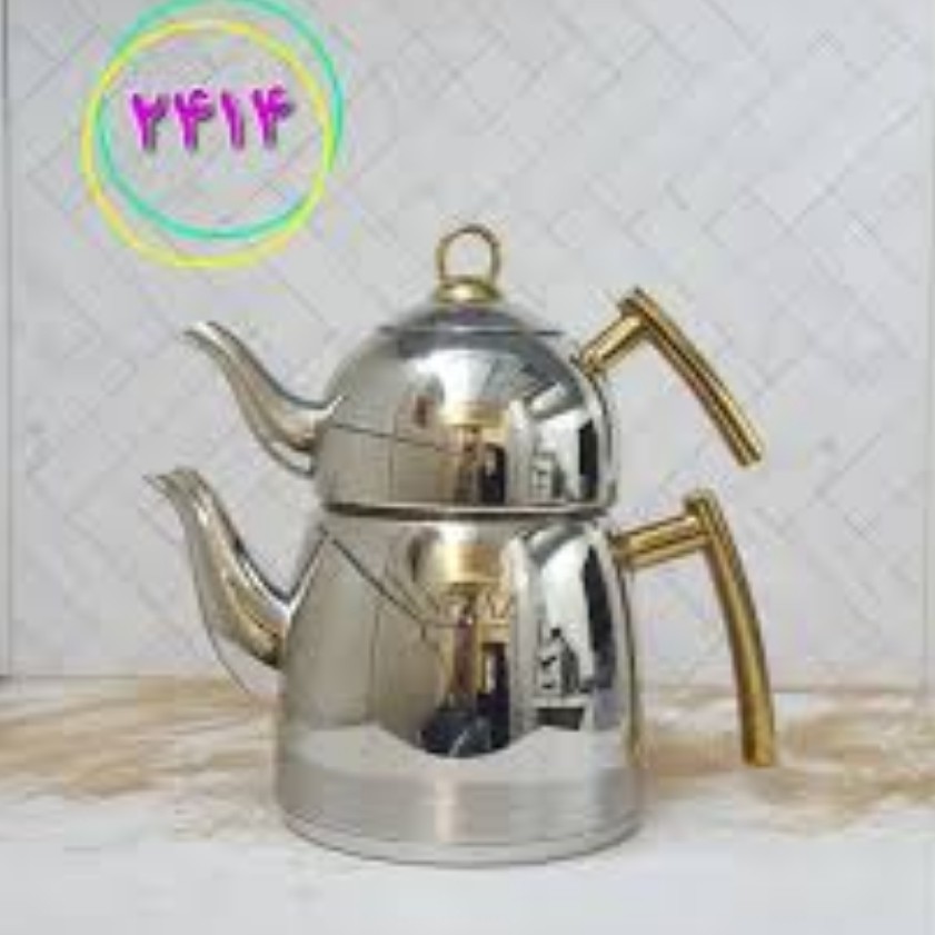 کتری قوری تمام استیل کد 2414 نزاز سه لیتری
